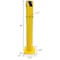 Electriduct ED 3ft Steel Pipe Safety Bollard Post- Yellow/Black Stripe TC-V-BOLLARD-36-YL-BK/TOP - alternate 1